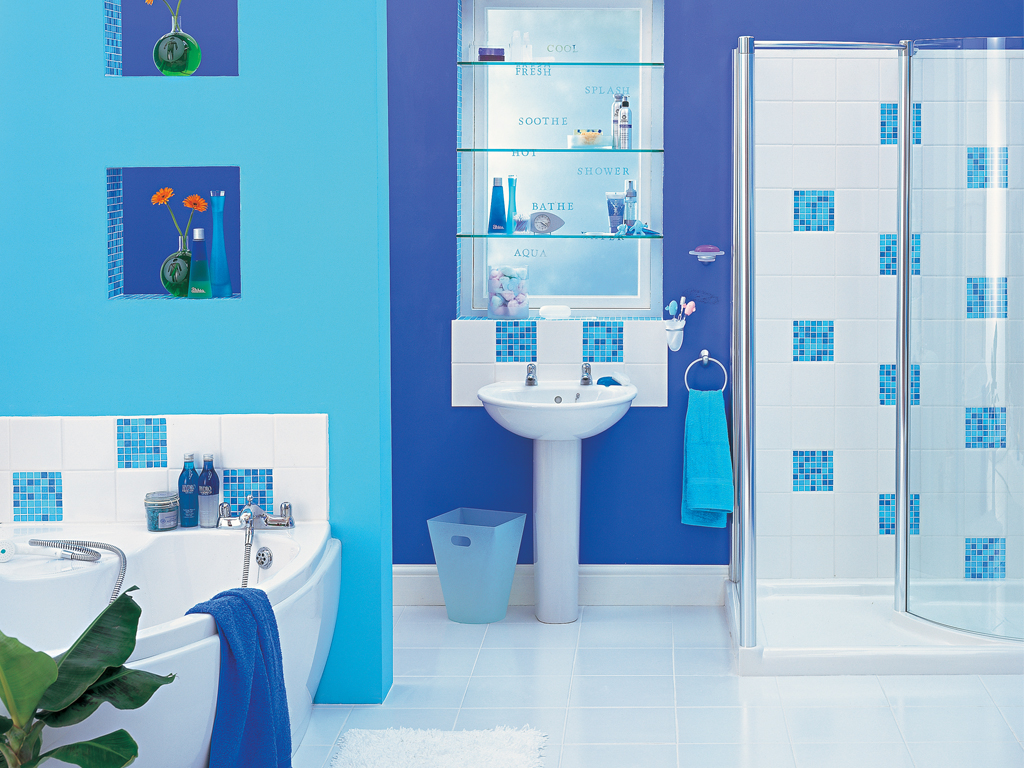 keramik kamar mandi biru<br />