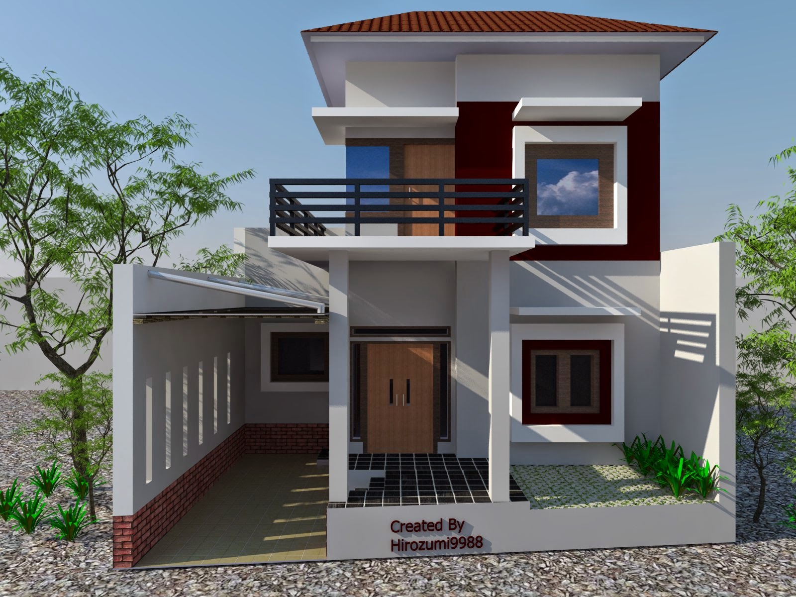 Desain Rumah Minimalis 2 Lantai Ukuran 7 X 15 | Gambar Desain Rumah