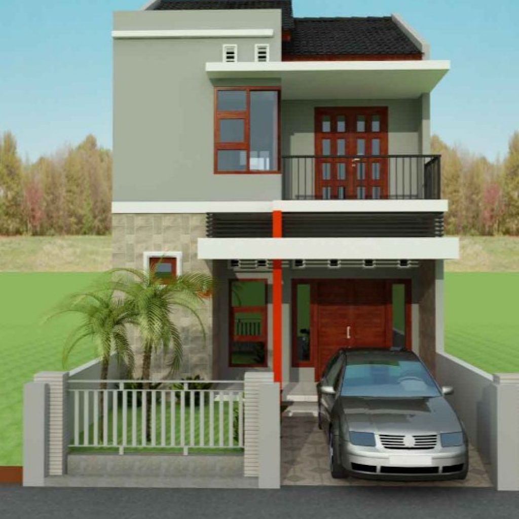 Keren ! Desain Tampak Depan Rumah Minimalis 2 Lantai Modern Ini