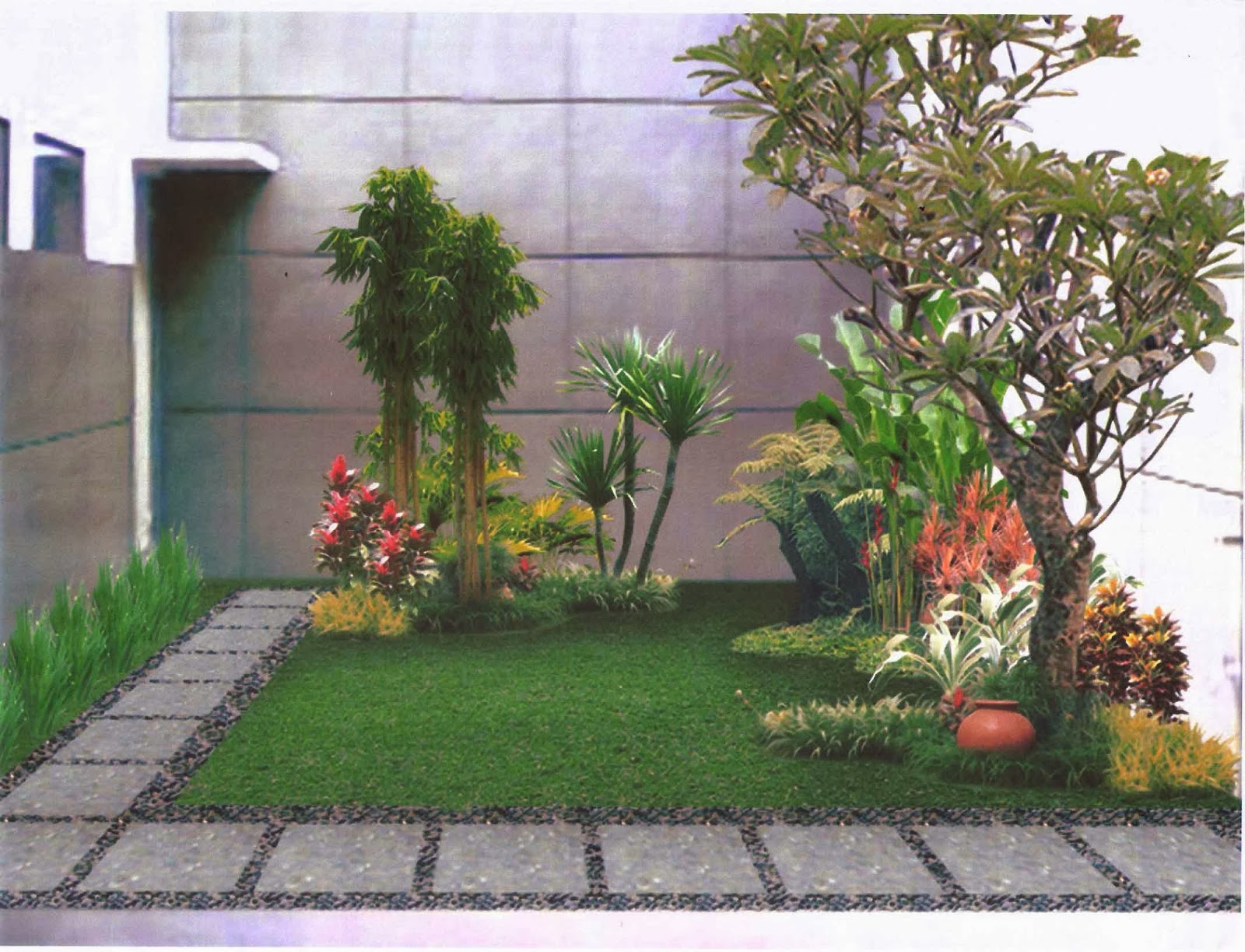 Taman Depan Rumah Minimalis Lahan Sempit Mungil Desain Rumah Minimalis