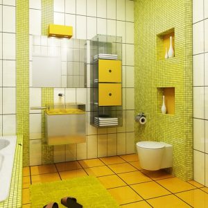 desain kamar mandi sederhana dan murah kuning
