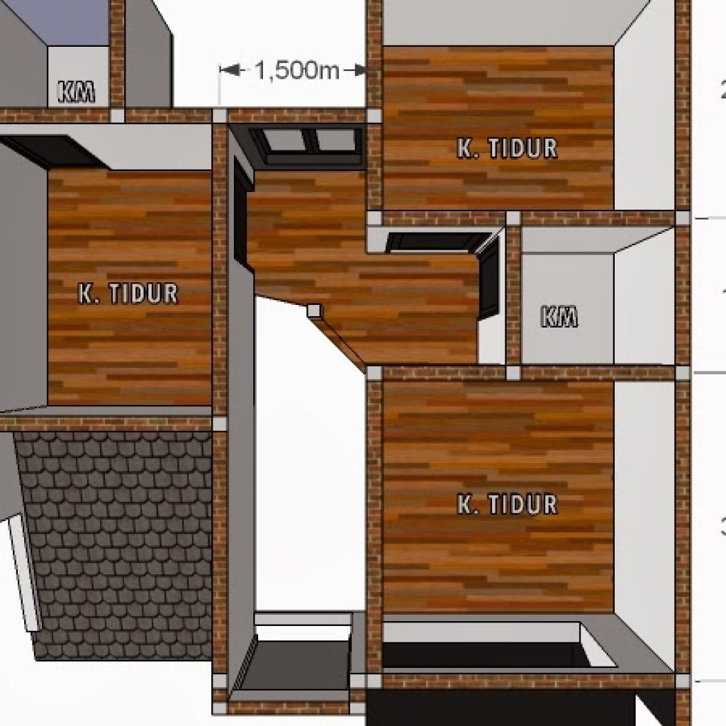 8 Denah Rumah 3 Kamar Ukuran 7x9 Paling Dicari