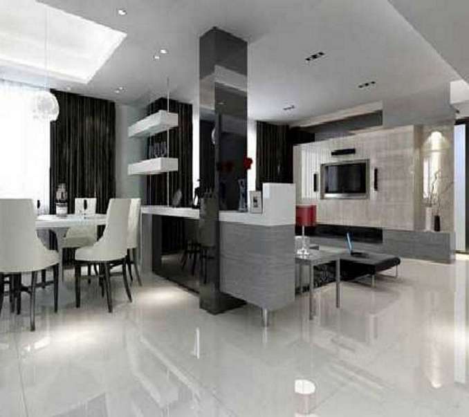 Desain Interior Ruang Keluarga Menyatu Dengan Dapur