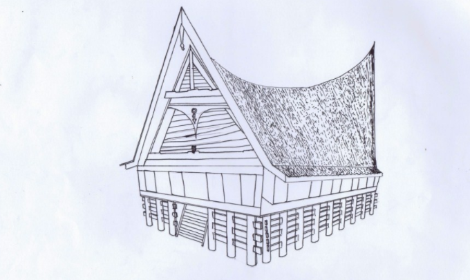Gambar Sketsa Rumah Adat Joglo - Rumah Joglo Limasan Work