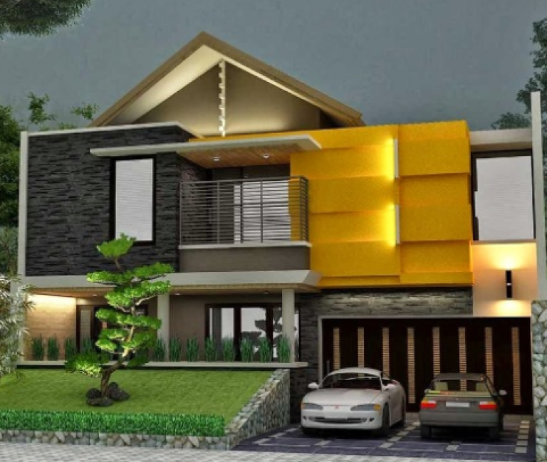 Desain Rumah Minimalis 2 Lantai Type 3672 Foto Desain 4598