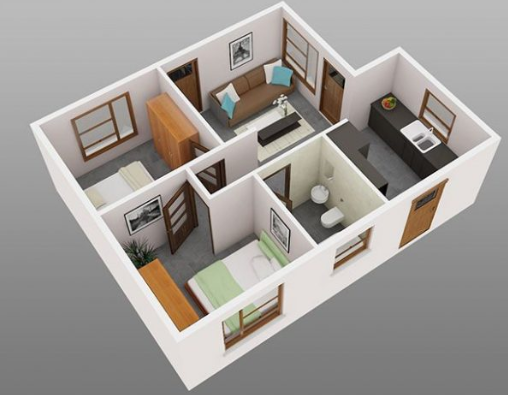100+ Denah Rumah Sederhana Modern Minimalis Terbaru