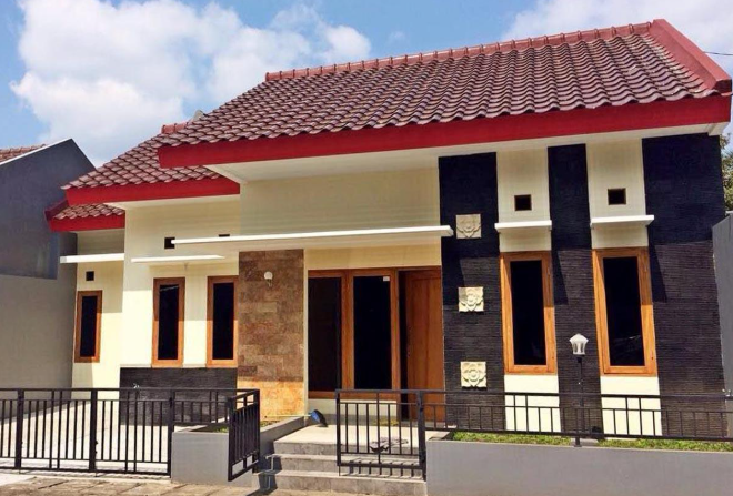 rumah desa pagar minimalis