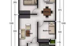 Denah Rumah Minimalis 1 Lantai Ukuran 6×15 Terbaru