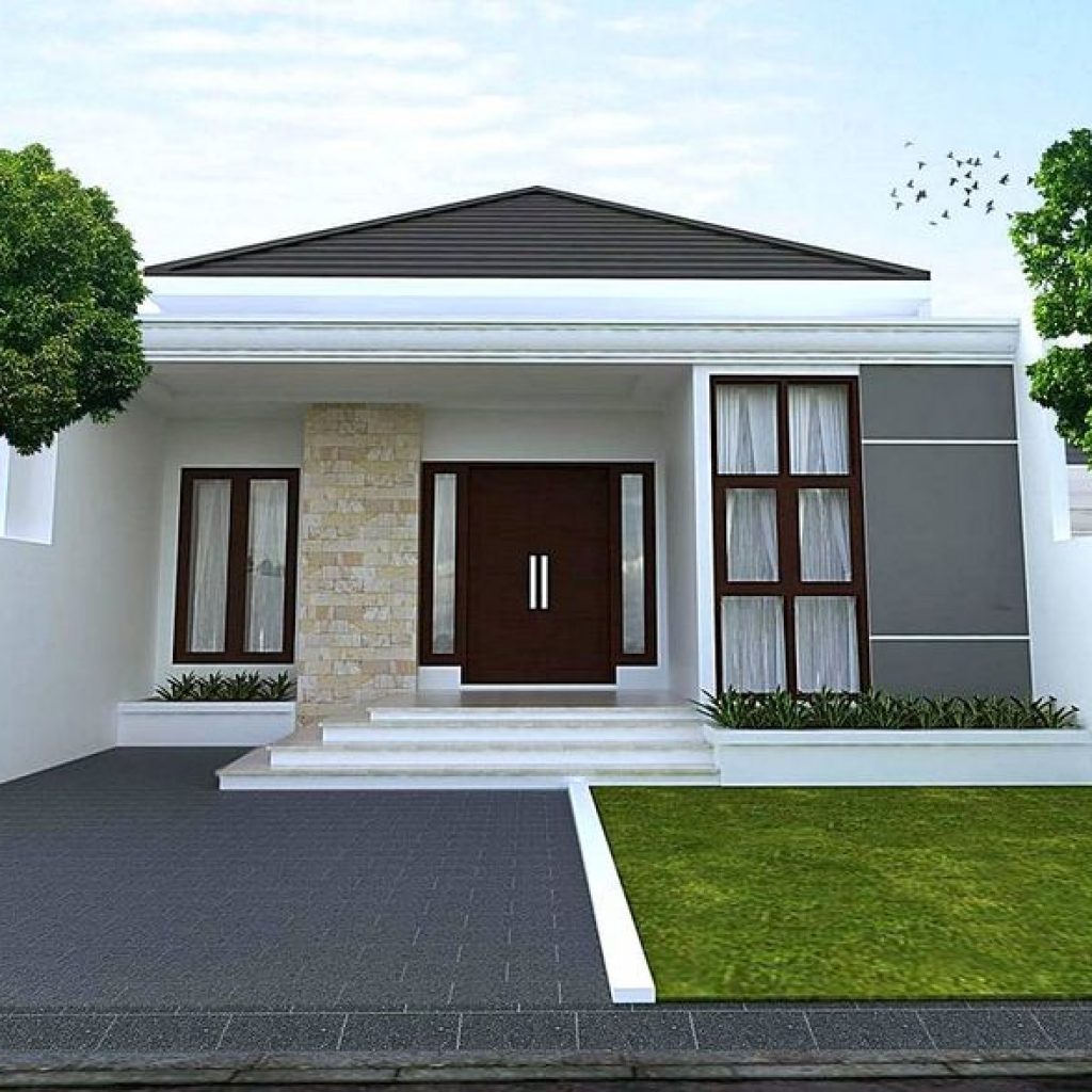 Foto Rumah Minimalis Tampak Depan Dengan Batu Alam